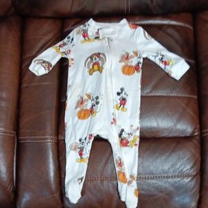 Disney Mickey Mouse White and Yellow Kids Footie